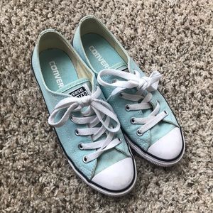 Aqua Blue Converse Low Top Shoes